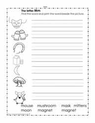 The Letter M Worksheets